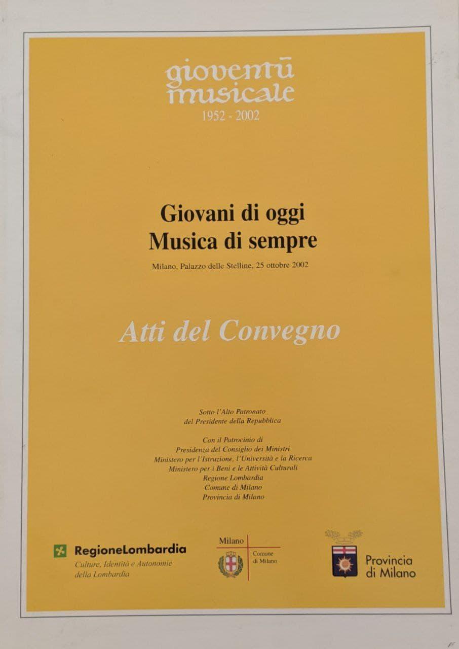 Giovani di oggi, Musica di sempre (Atti del convegno) - copertina