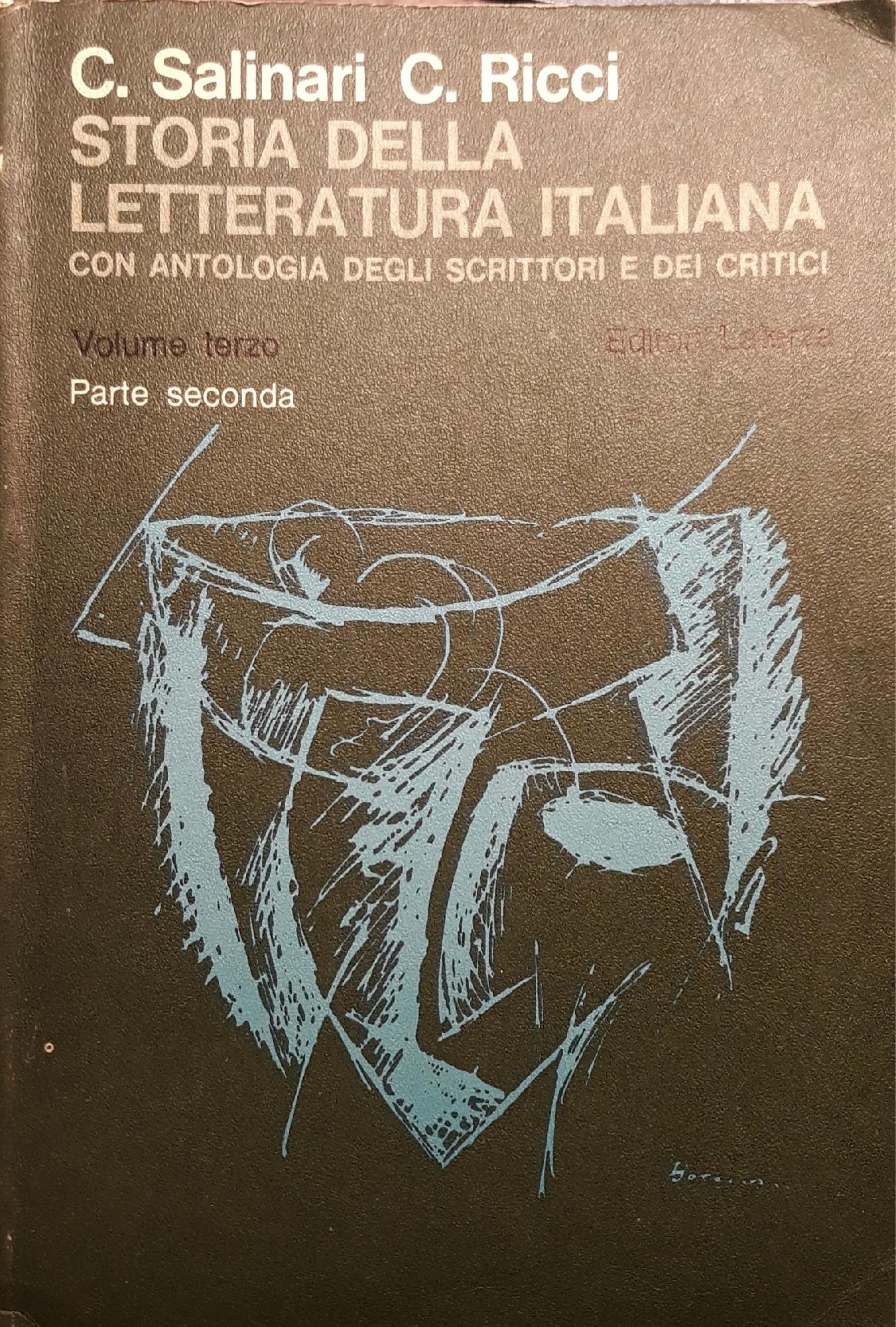 Storia della letteratura italiana (volume terzo) - copertina