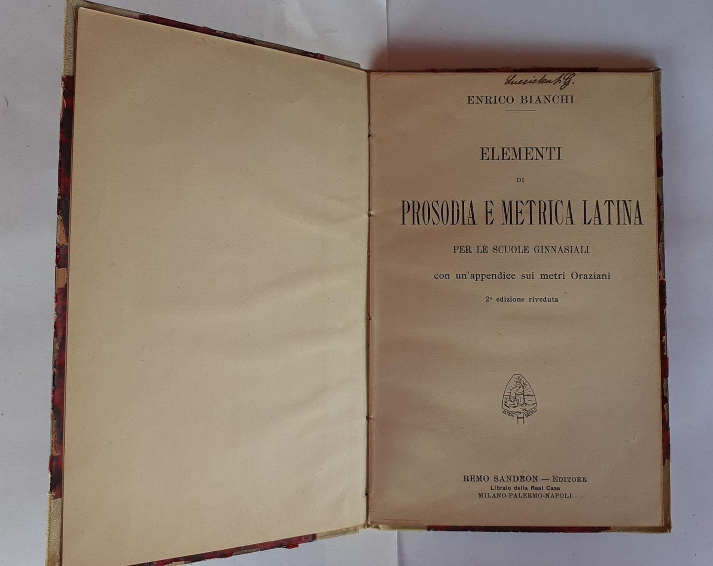Elementi di prosodia e metrica latina per le scuole ginnasiali con un appendice sui metri Oraziani - copertina