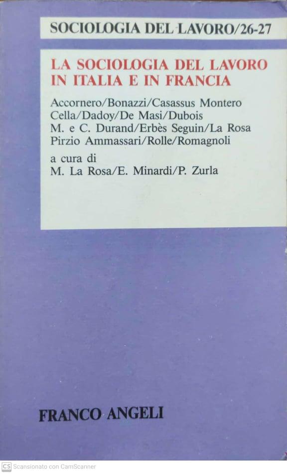 La sociologia del lavoro in Italia e in Francia - copertina