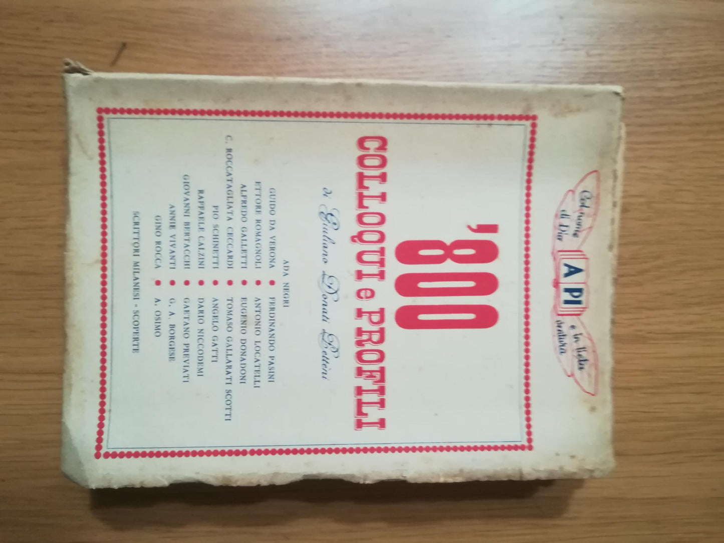'800 colloqui e profili - copertina