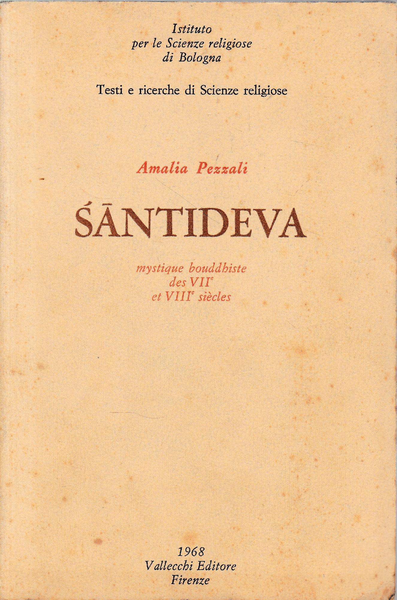 SANTIDEVA mystique bouddhiste des VII et VIII siécles - copertina