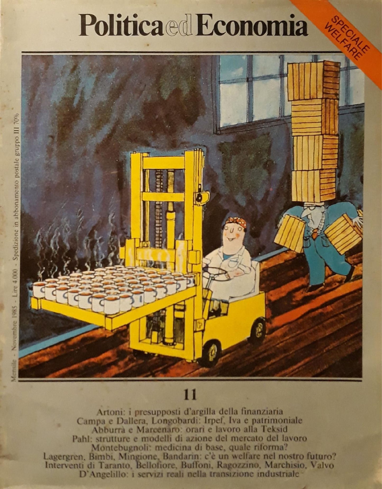 Politica ed Economia (novembre 1985) - copertina
