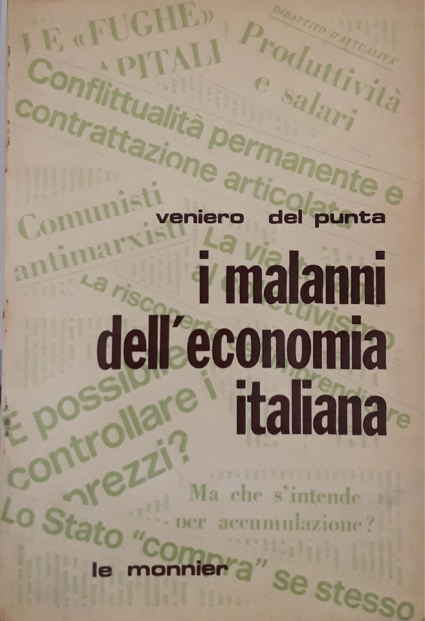 I malanni dell'economia italiana - copertina