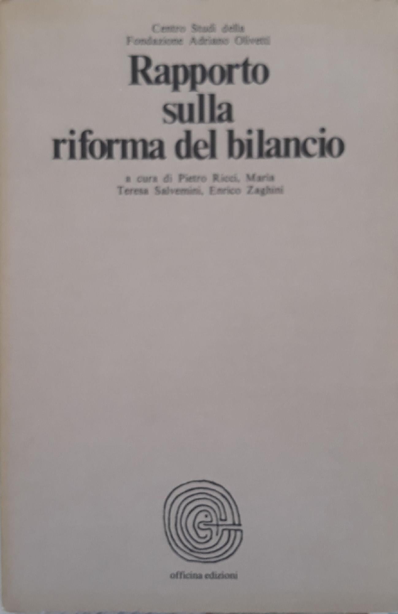 Rapporto sulla riforma del bilancio - copertina