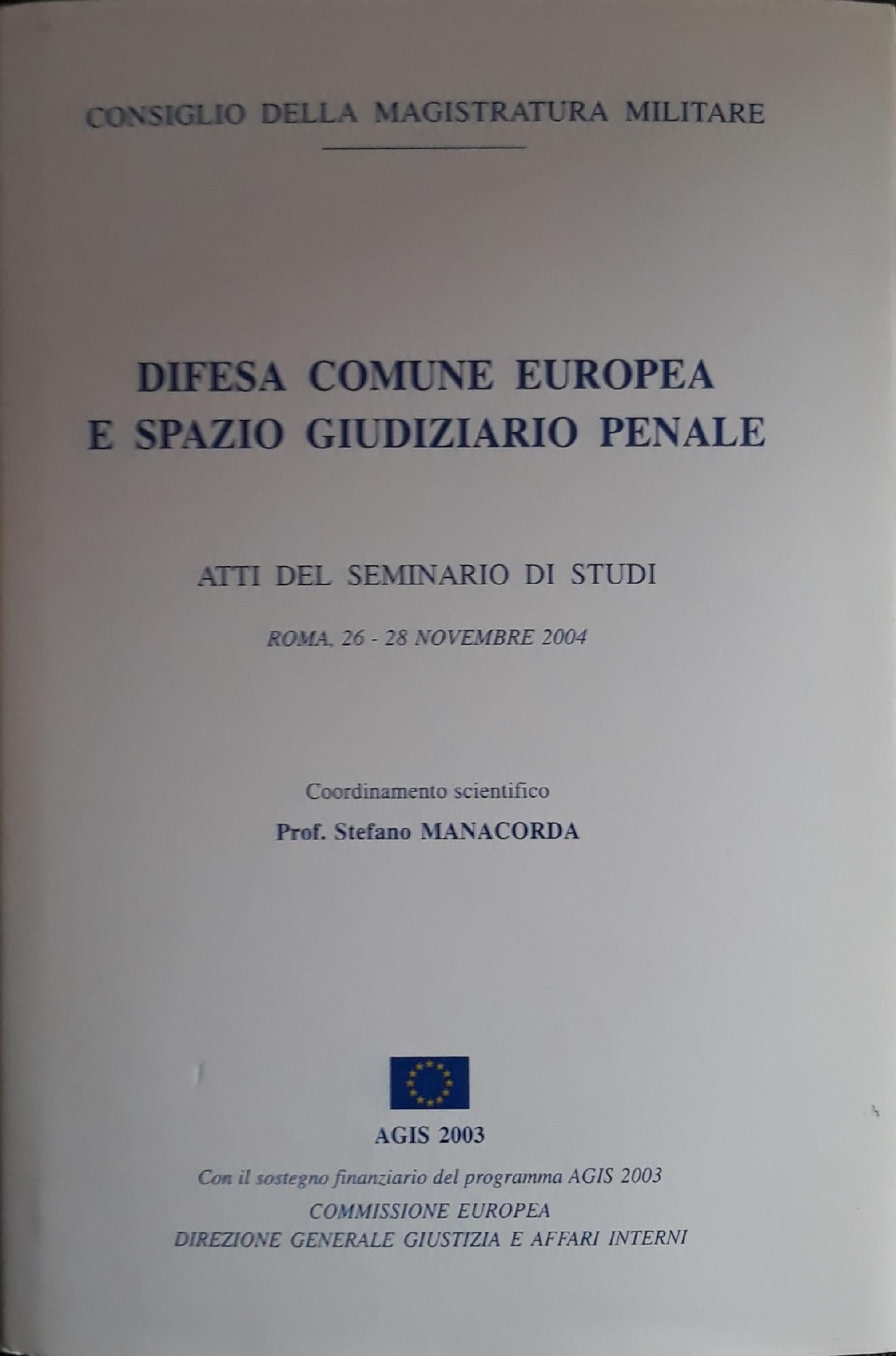 Difesa comune europea e spazio giudiziario penale - copertina