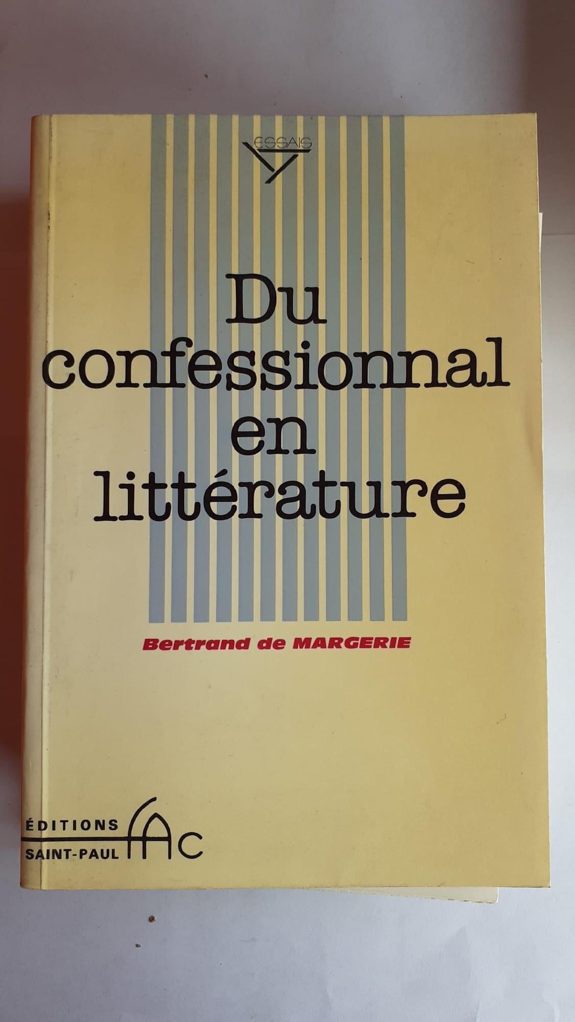 Du confessionnal en littérature - copertina