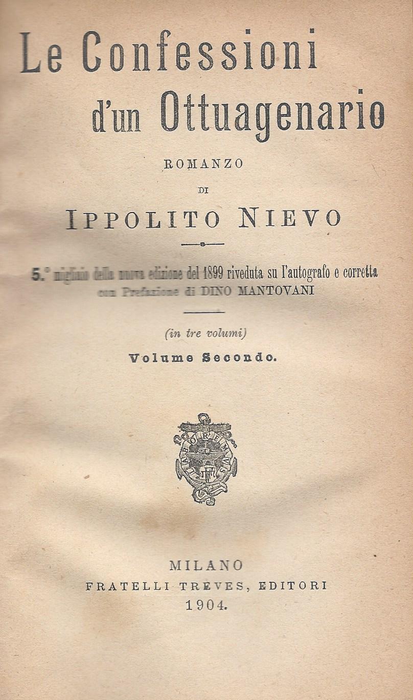 Le Confessioni d'un Ottuagenario. Volume II - copertina