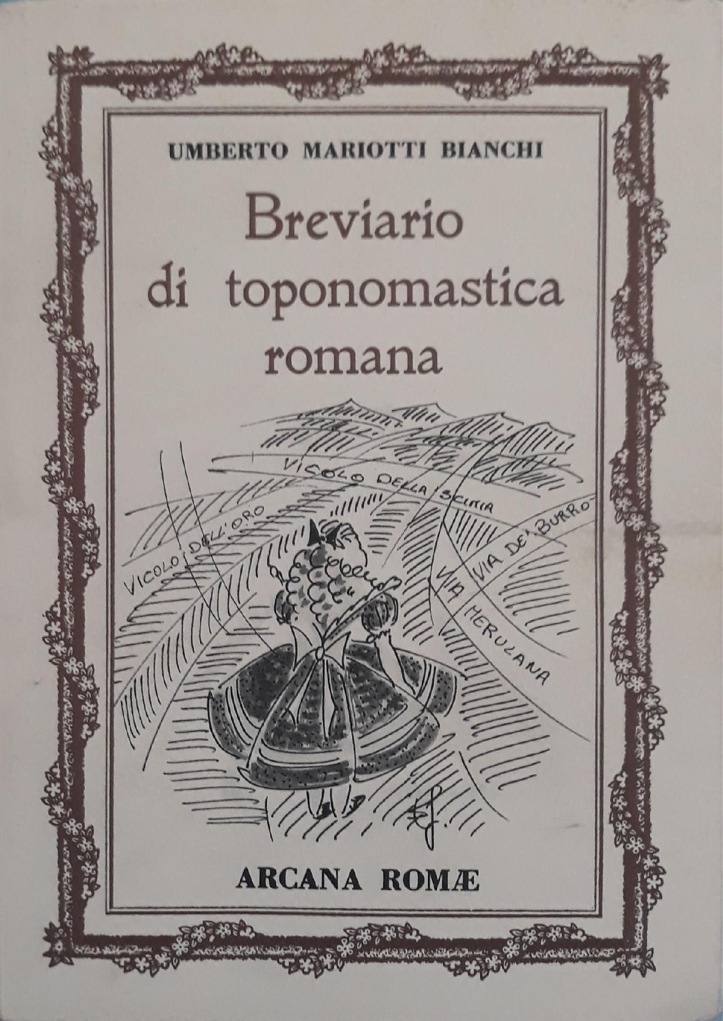 Breviario della toponomastica romana - copertina