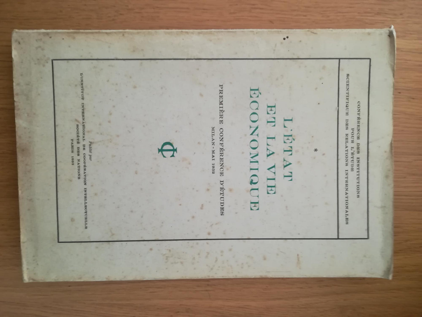 L'etat et la vie economique premiere conference d'etudes - copertina