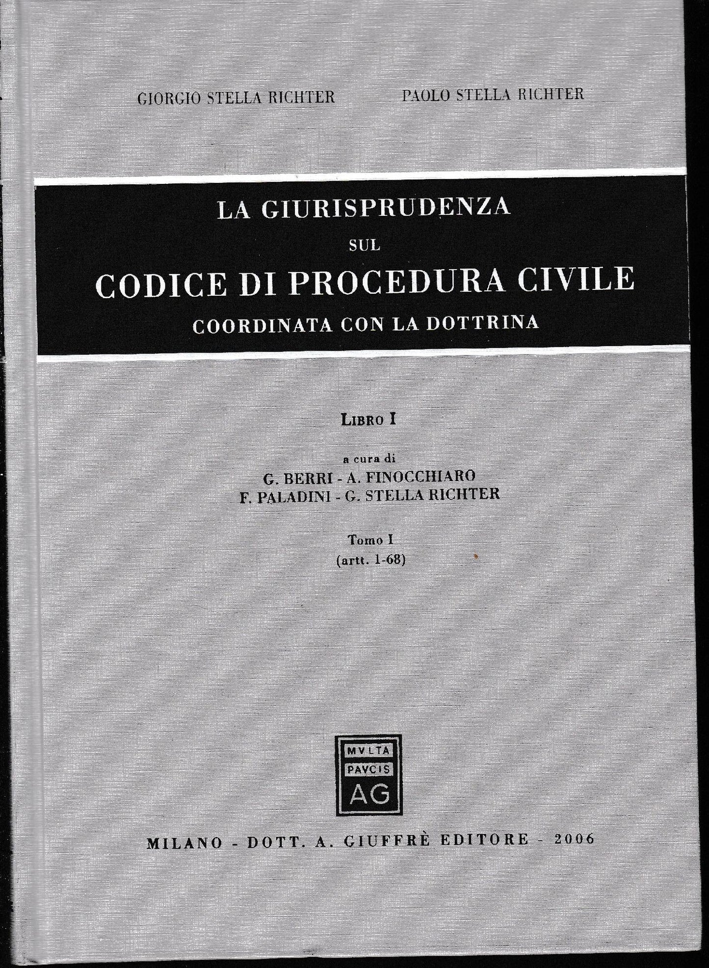 Libro 1, tomo1 (artt. 1-68) - copertina
