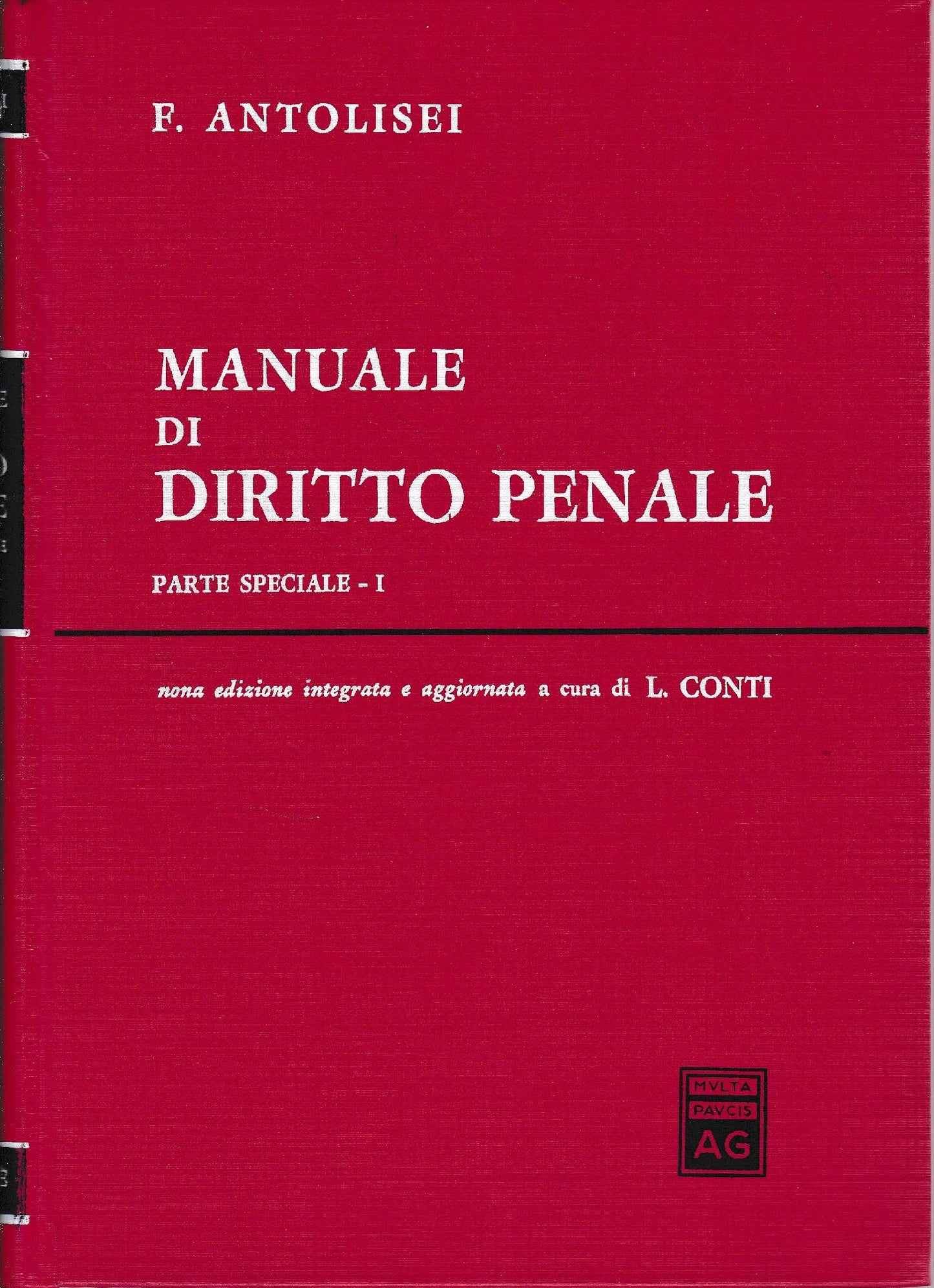 Manuale di diritto penale. Parte speciale (Vol. 1) - copertina