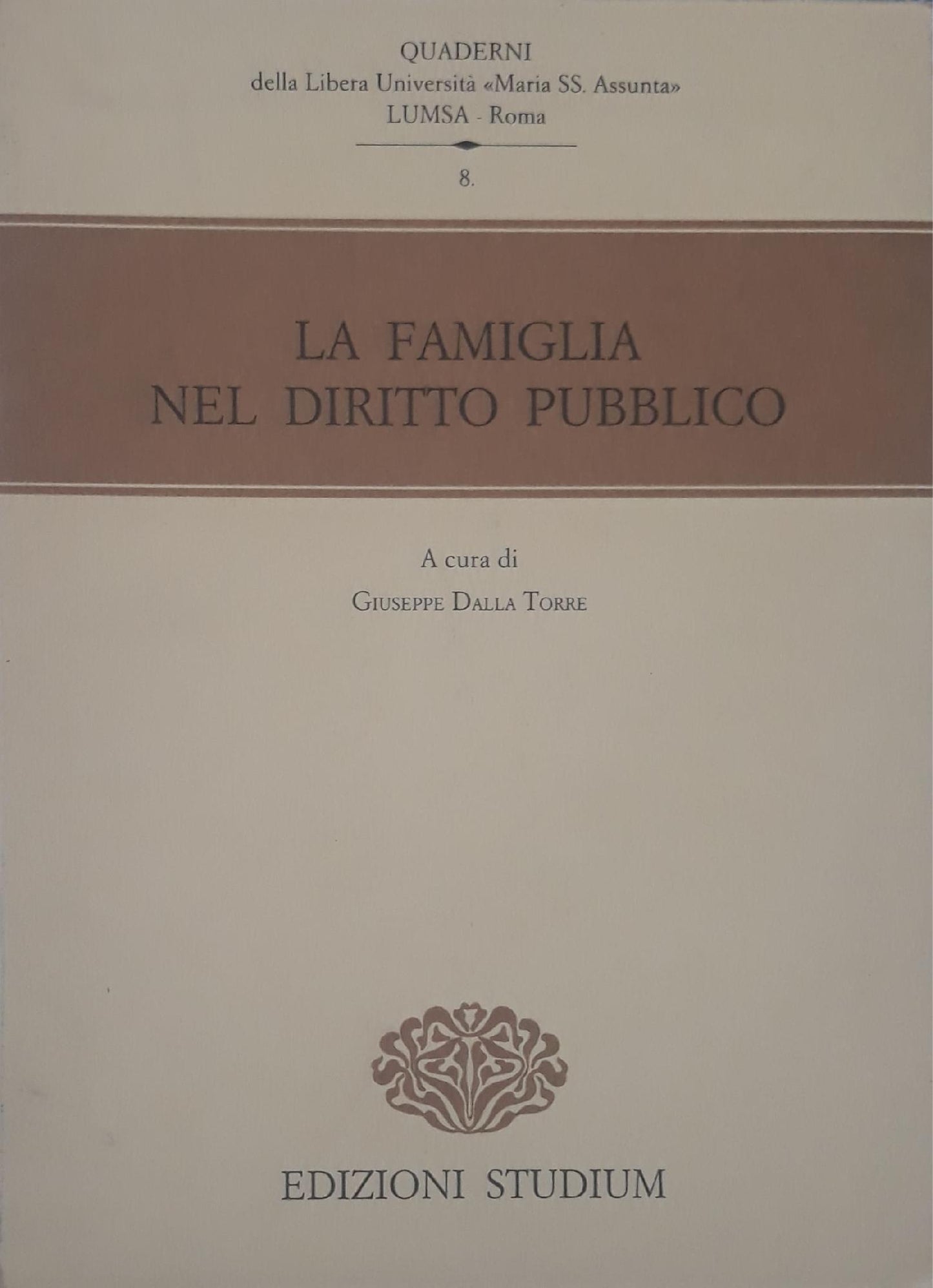 La famiglia nel diritto pubblico - copertina