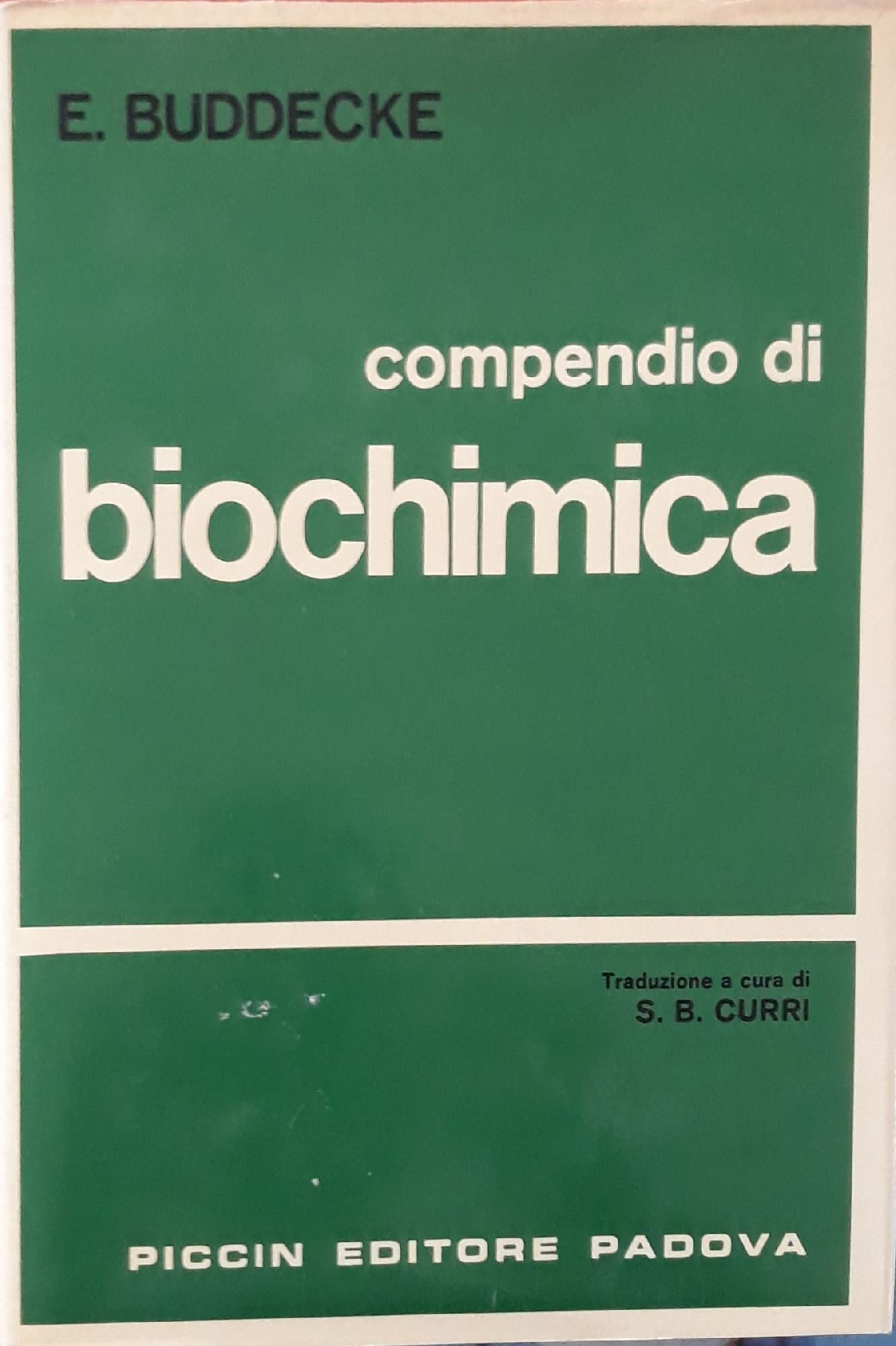 Compendio di biochimica - copertina