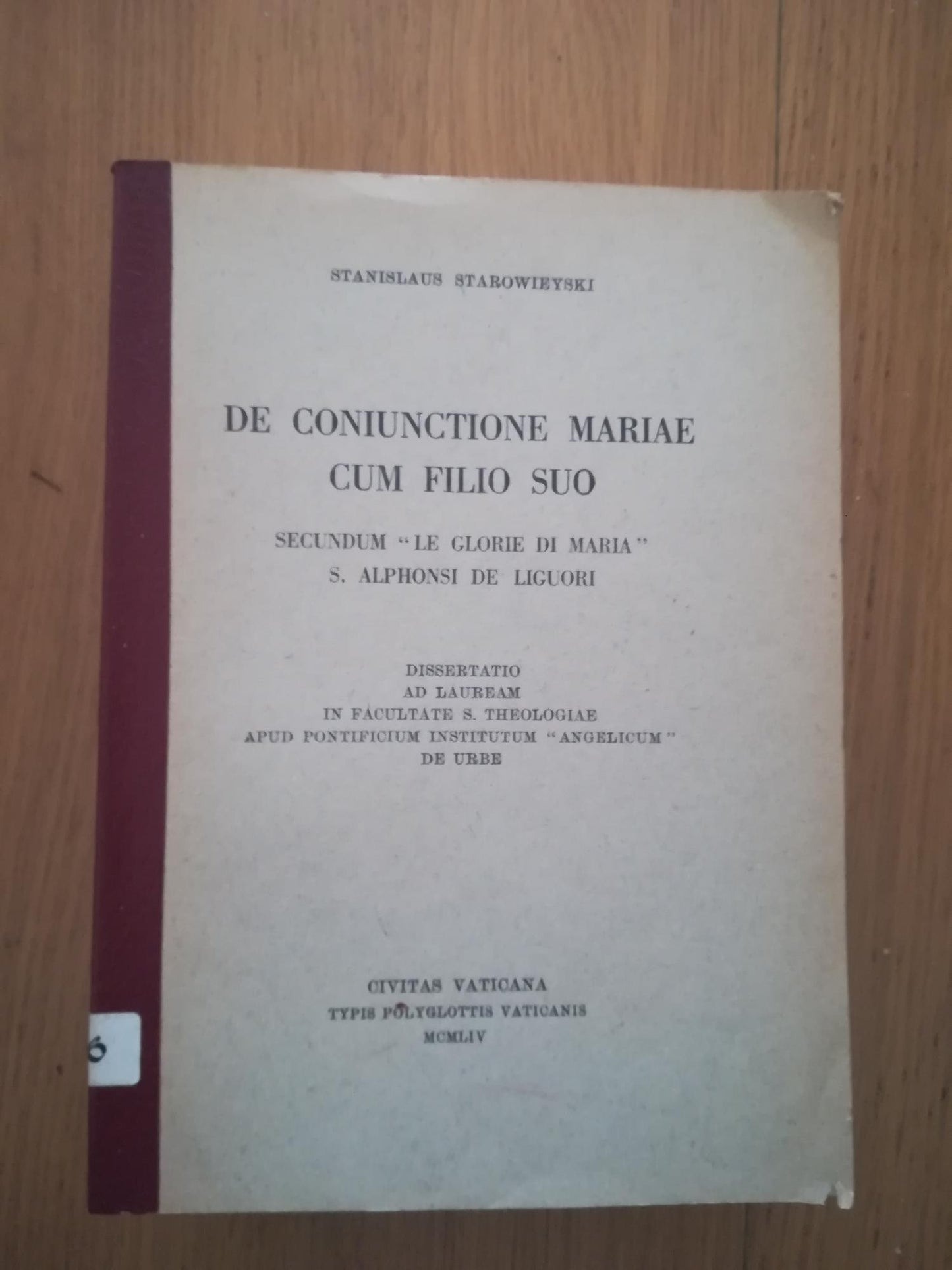 De Coniunctione Mariae cum filio suo - copertina