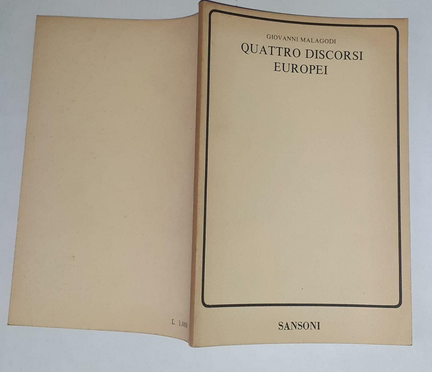 Quattro discorsi europei - copertina