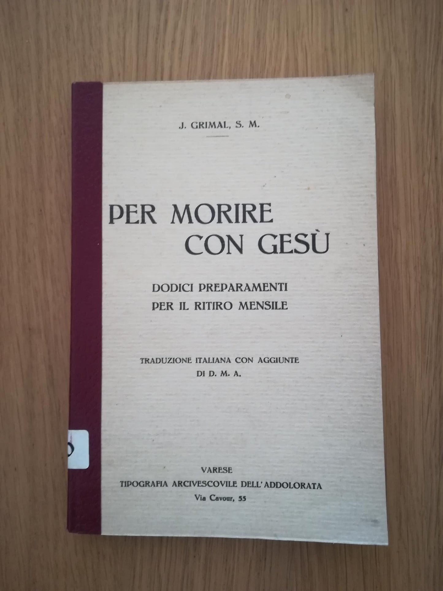 Per morire con Gesù - copertina