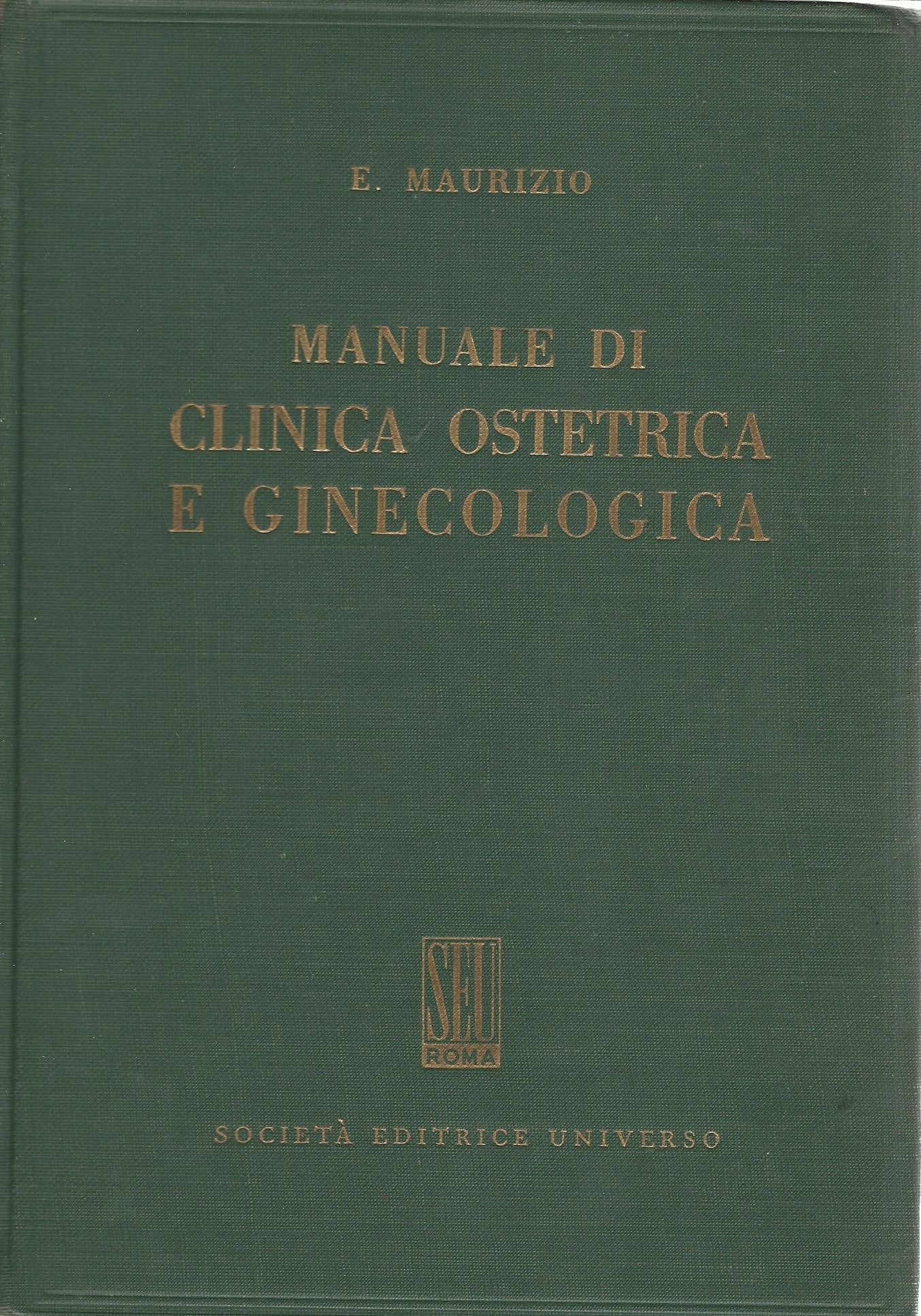 Manuale di clinica ostetrica e ginecologica - copertina