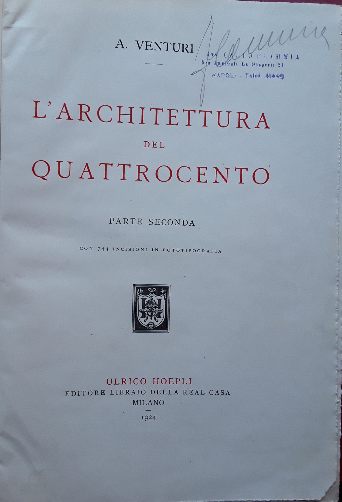 L'architettura del Quattrocento. Parte seconda - copertina