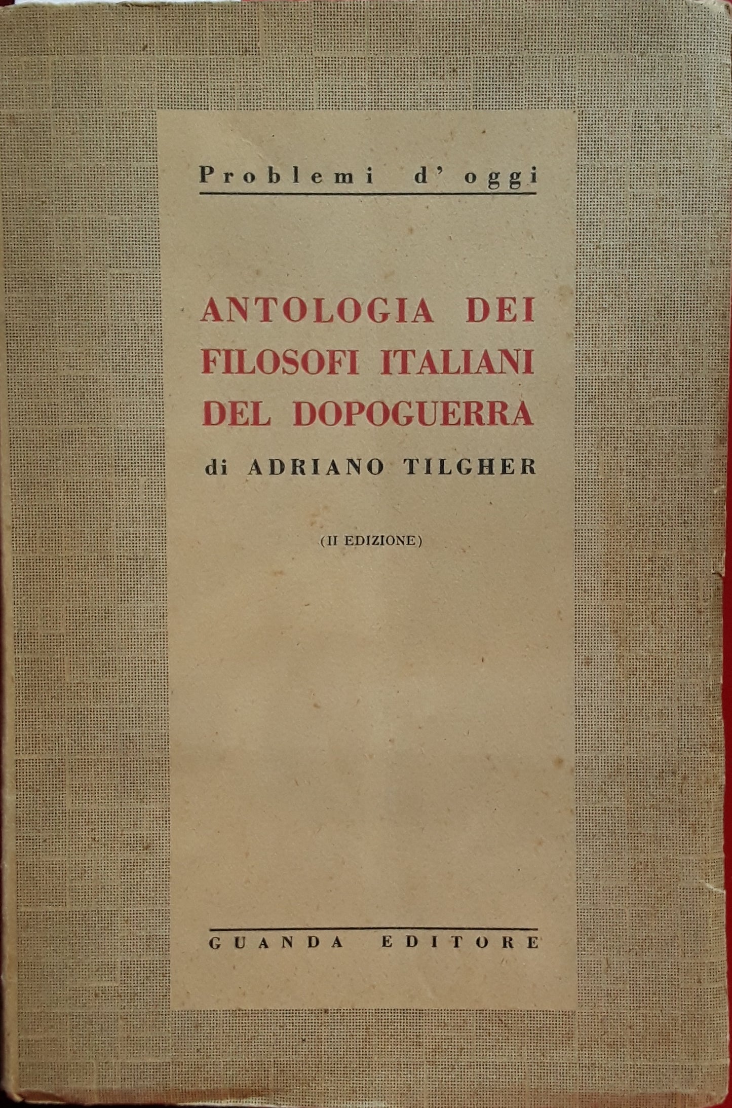 Antologia di filosofi italiani del dopoguerra - copertina