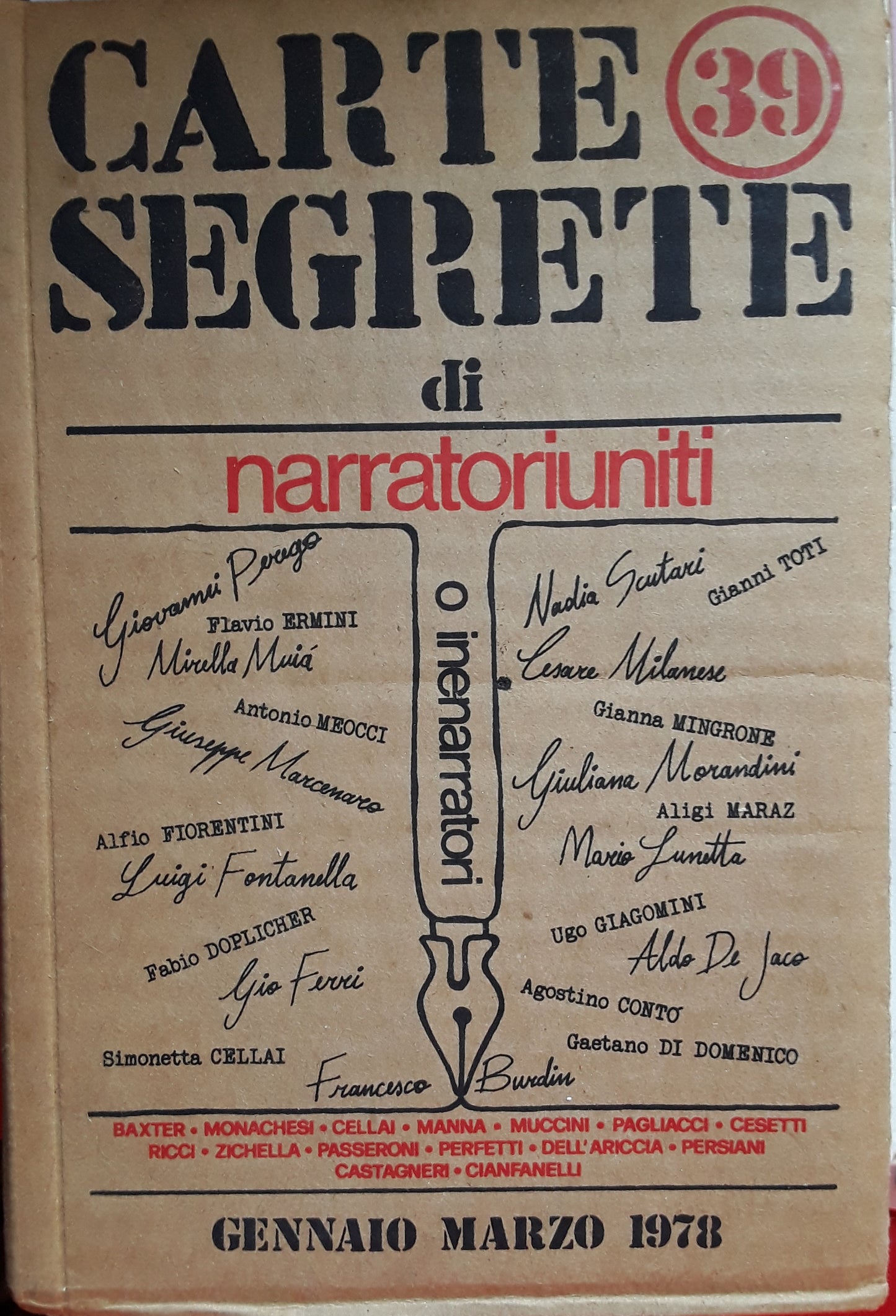 Carte segrete. Gennaio Marzo 1978. n.39 - copertina