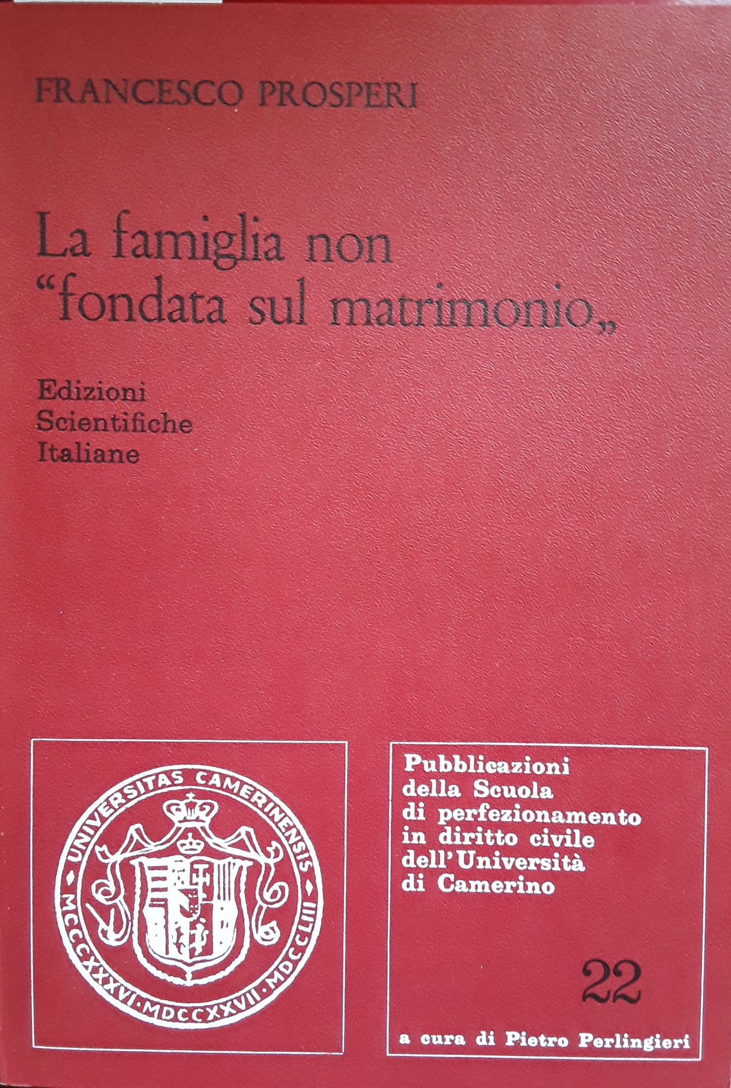La famiglia non "fondata sul matrimonio" - copertina