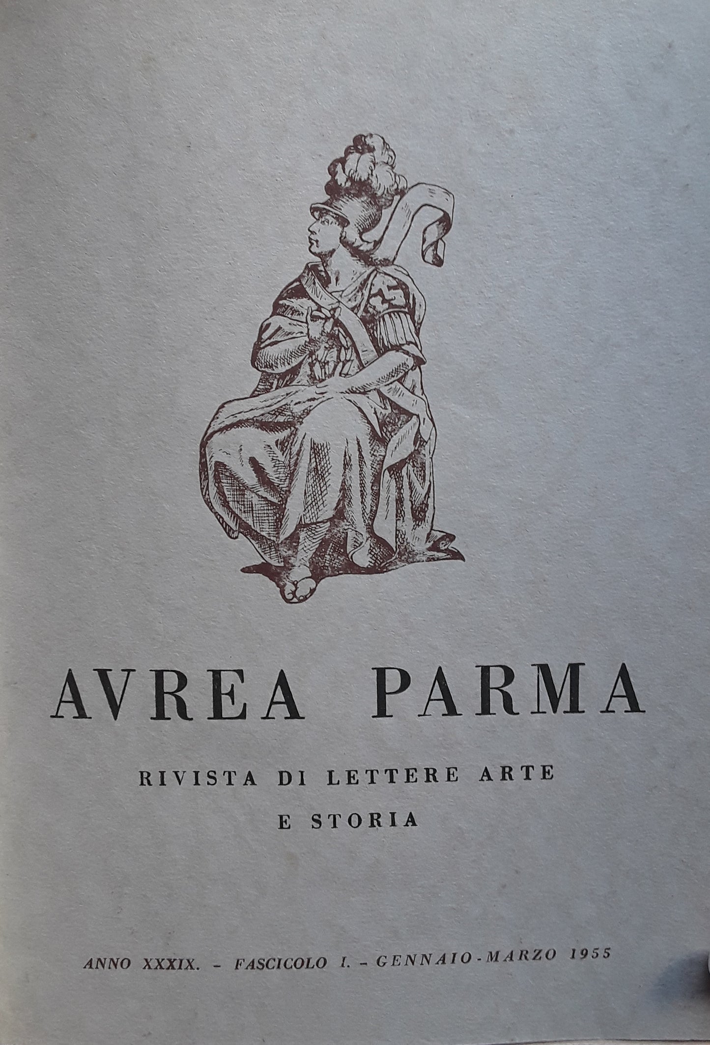 Aurea parma. Rivista di lettere arte e storia annata completa 1955 - copertina