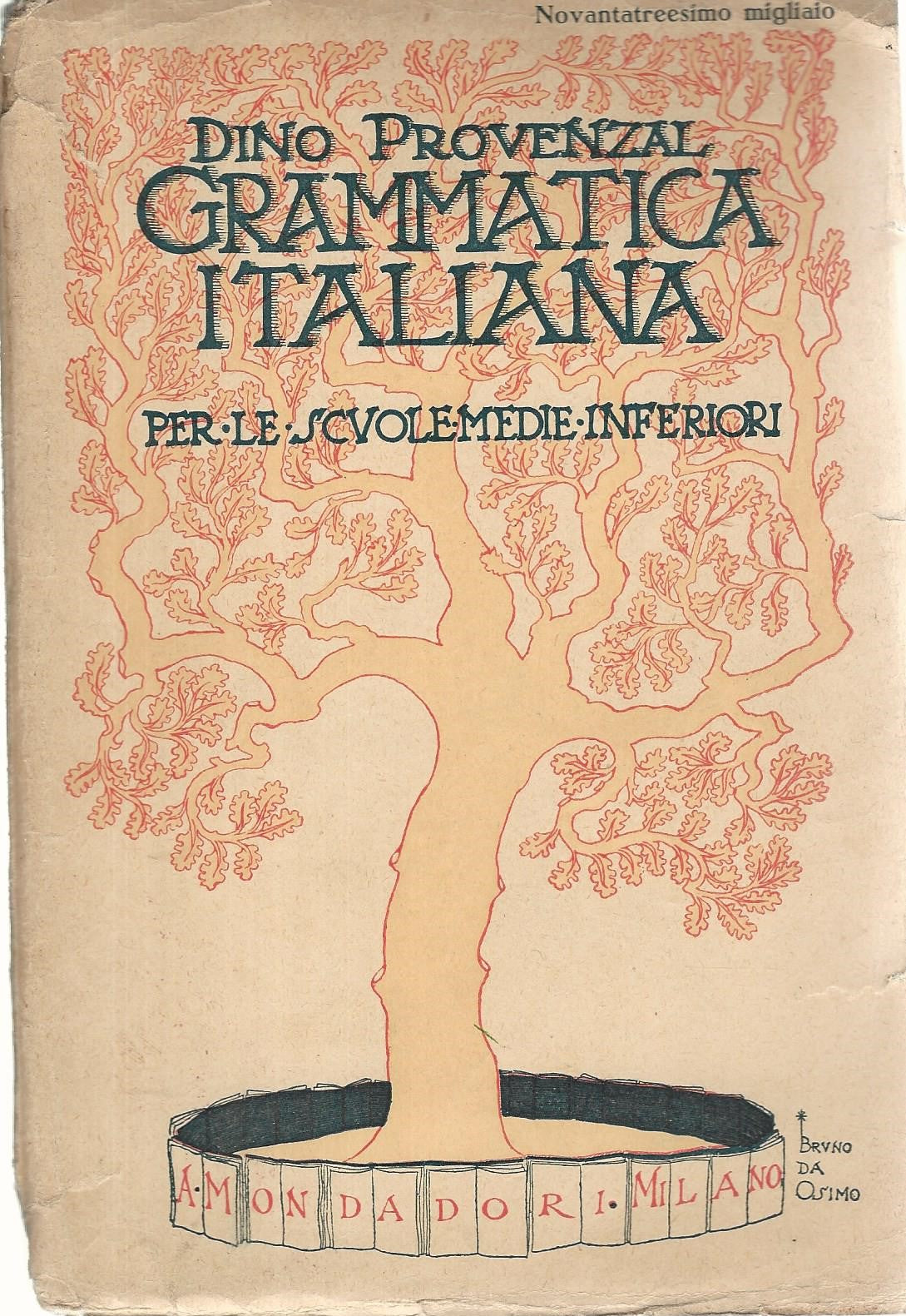 Grammatica italiana per le scuole medie inferiori - copertina