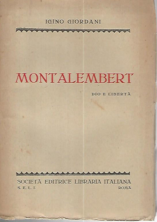 Montalembert. Dio e libertà - copertina