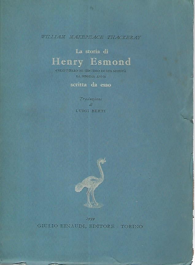La storia di Henry Esmond - copertina