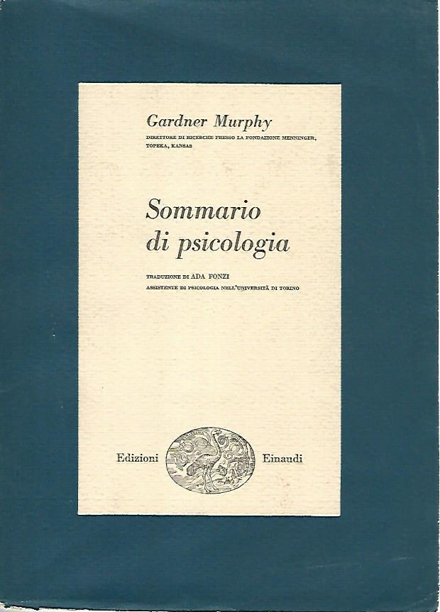 Sommario di psicologia - copertina