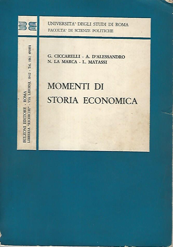 Momenti di storia economica - copertina