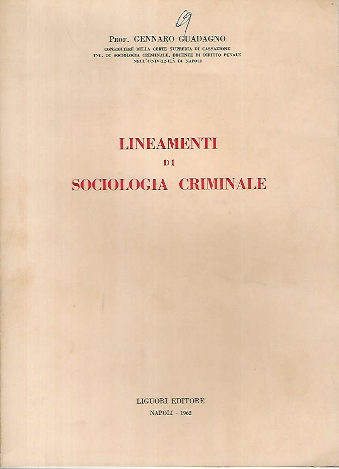 Lineamenti di sociologia criminale - copertina