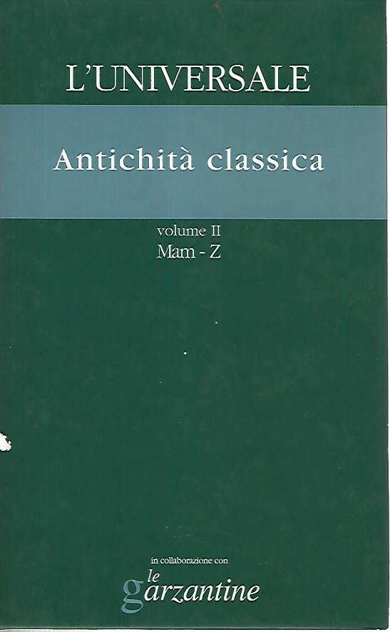 L'universale. Antichità classica. Volume II Mam-Z - copertina