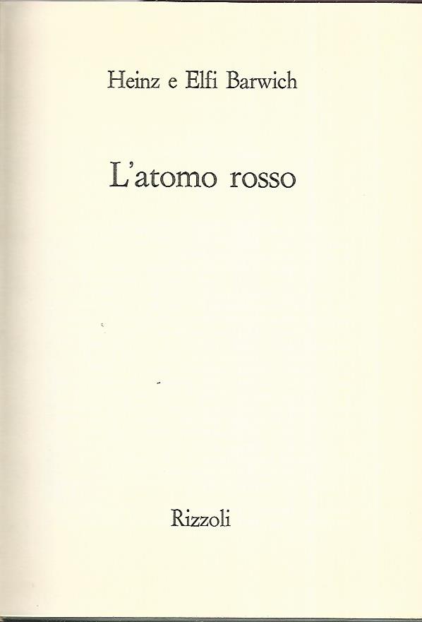 L'atomo rosso - copertina