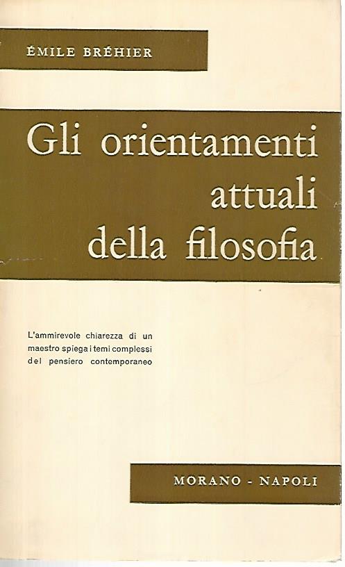 Gli orientamenti attuali della filosofia - copertina