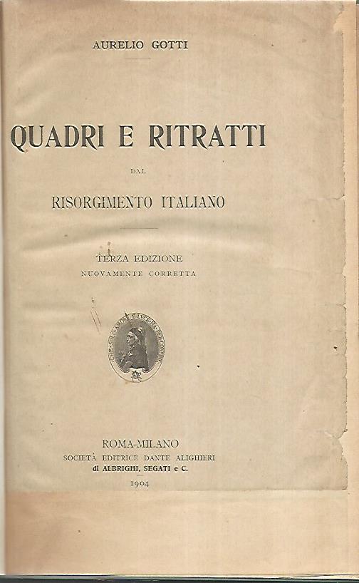 Quadri e ritratti dal Risorgimento italiano - copertina