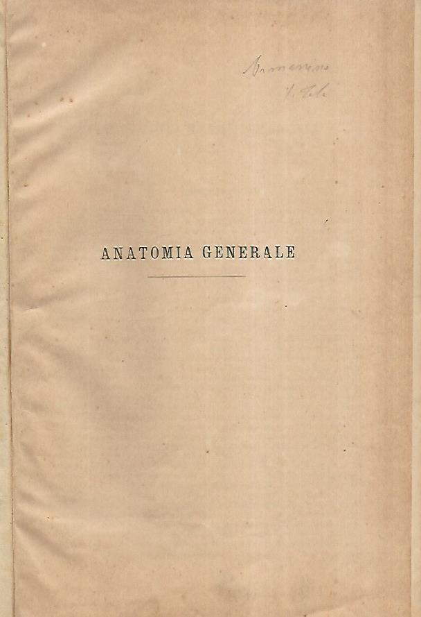 Anatomia generale - copertina
