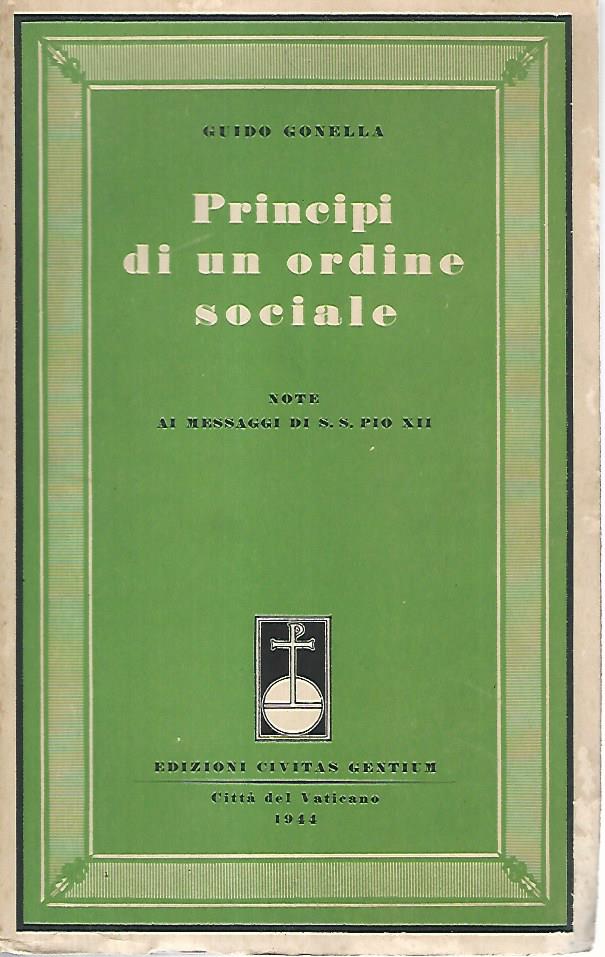 Principi di un ordina sociale - copertina