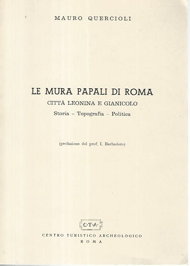 Le mura papali a Roma. Città Leonina e Gianicolo - copertina