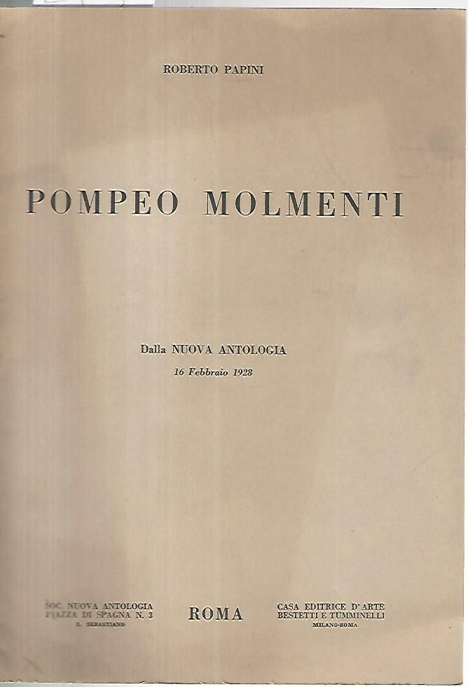 Pompeo Molmenti. Dalla nuova antologia - copertina