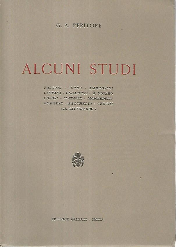 Alcuni studi - copertina