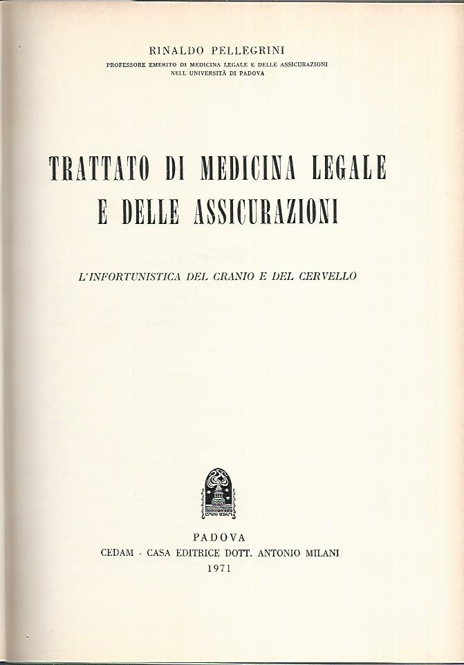 Trattato di medicina legale e delle assicurazioni X - copertina