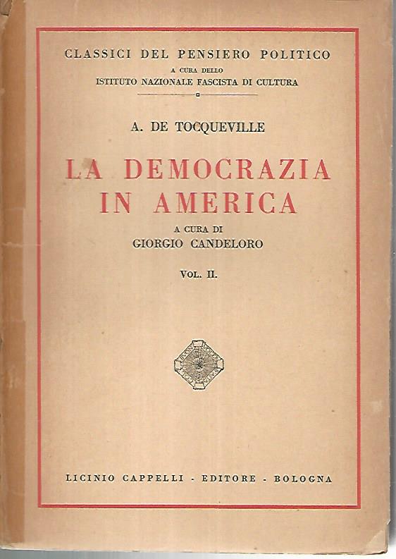 La democrazia in America. Vol II - copertina
