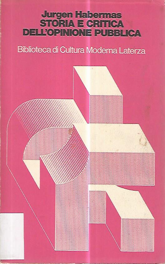 Storia e critica dell'opinione pubblica - copertina