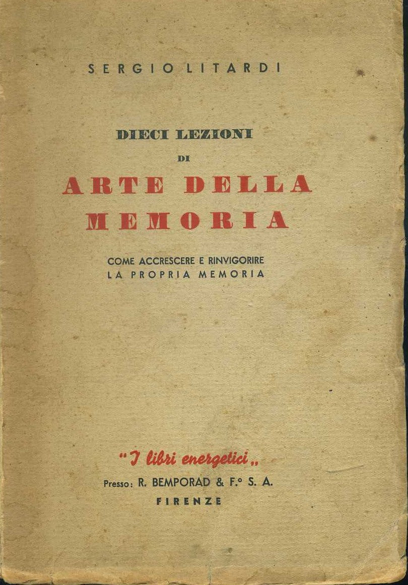 Dieci lezioni di arte della memoria - copertina