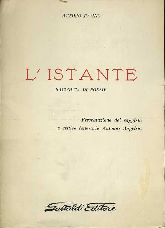 L'istante. Raccolta di poesie - copertina