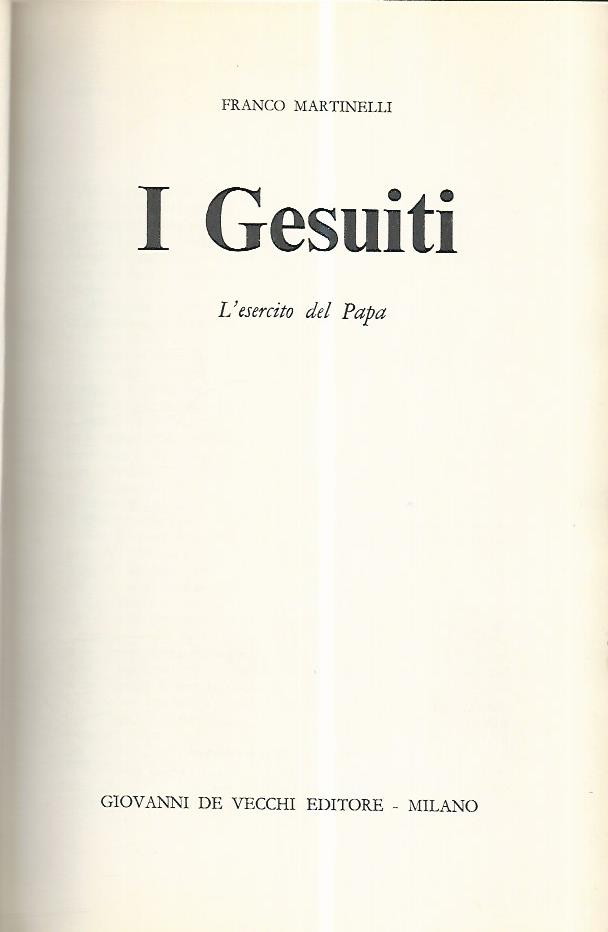 I gesuiti. L'esercito del papa - copertina