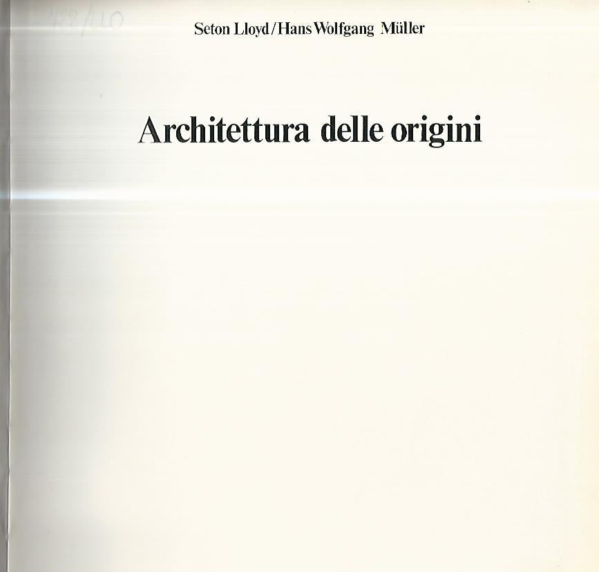 Architettura delle origini - copertina