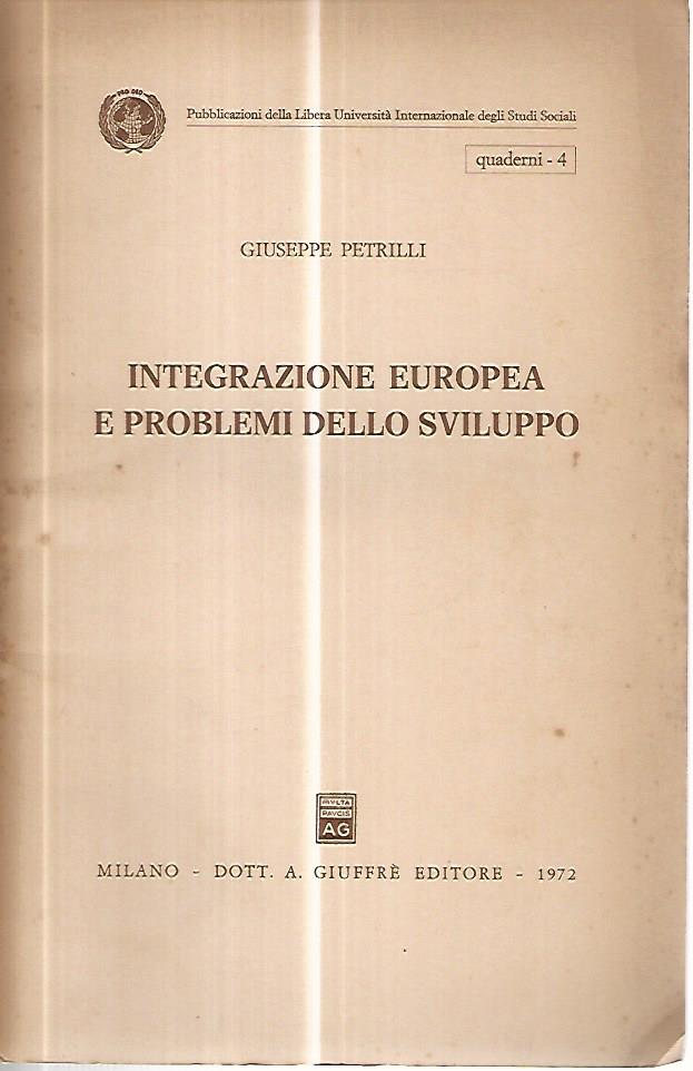 Integrazione europea e problemi dello sviluppo - copertina